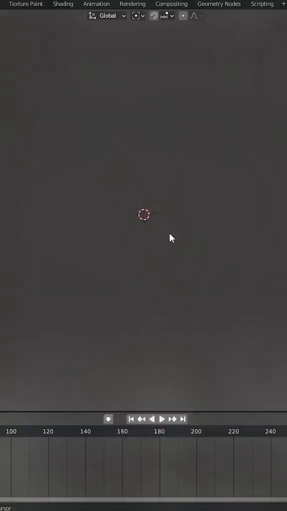 'Texture Paint Shading Animation Rendering Compositing Geometry Node_ Scripting + B Go 100 120