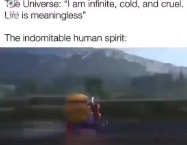 Universe: "I am intinite, cold, and cruel. Life is meaningless" The ...