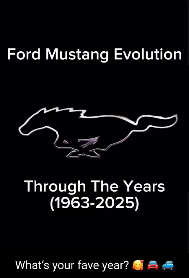 Ford Mustang Evolution Through The Years (19632025) What's your fave