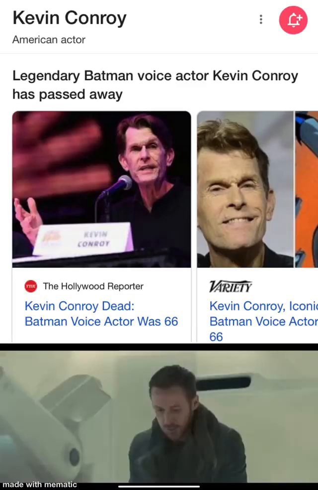 Kevin Conroy American actor Legendary Batman voice actor Kevin Conroy ...