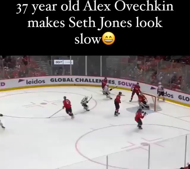 37 year old Alex Ovechkin makes Seth Jones look slow & (F - iFunny