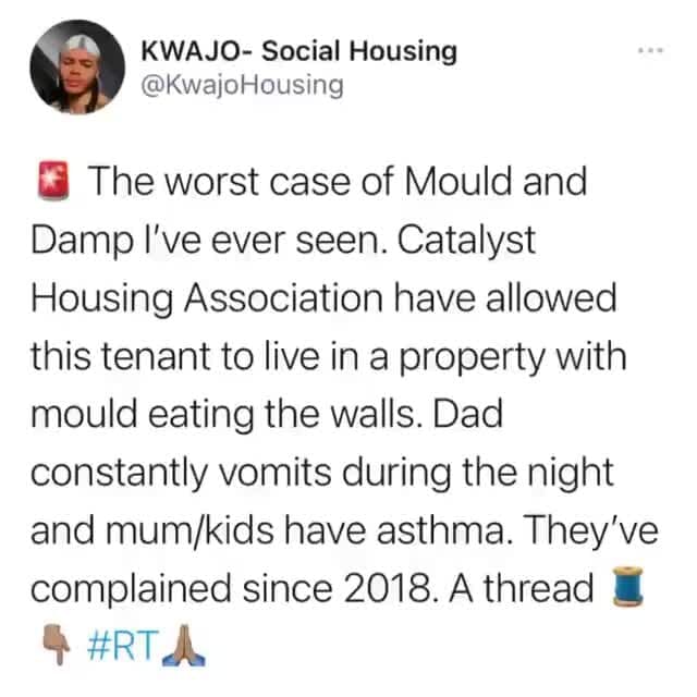 KWAJO= Housing The worst case of Mould and Damp I've ever seen