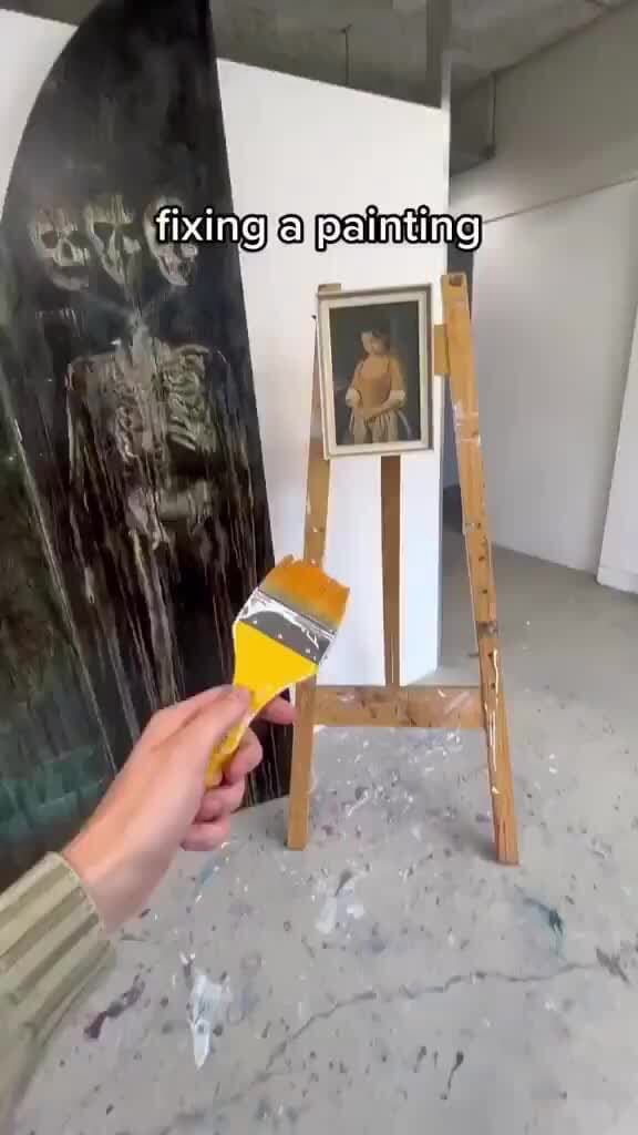Fixing -a painting - iFunny