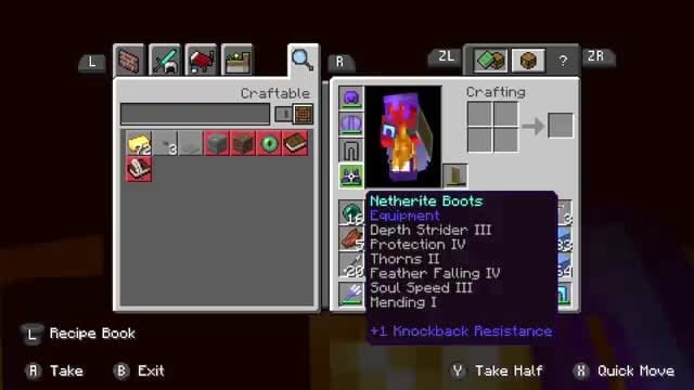 Netherite Boots Equipment Depth Strider III re IV Thorns IT Feather ...