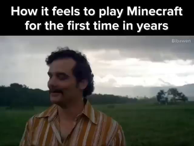 How it feels to play Minecraft for the first time in years - iFunny