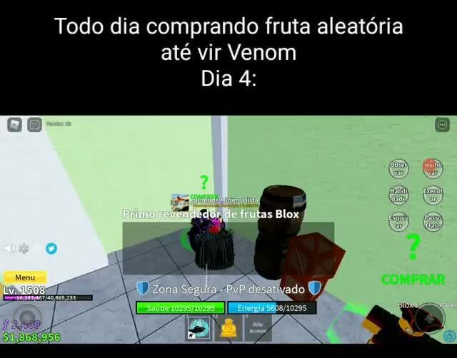 Todo dia comprando fruta aleatoria at conseguir Venom Dia 3: Primo