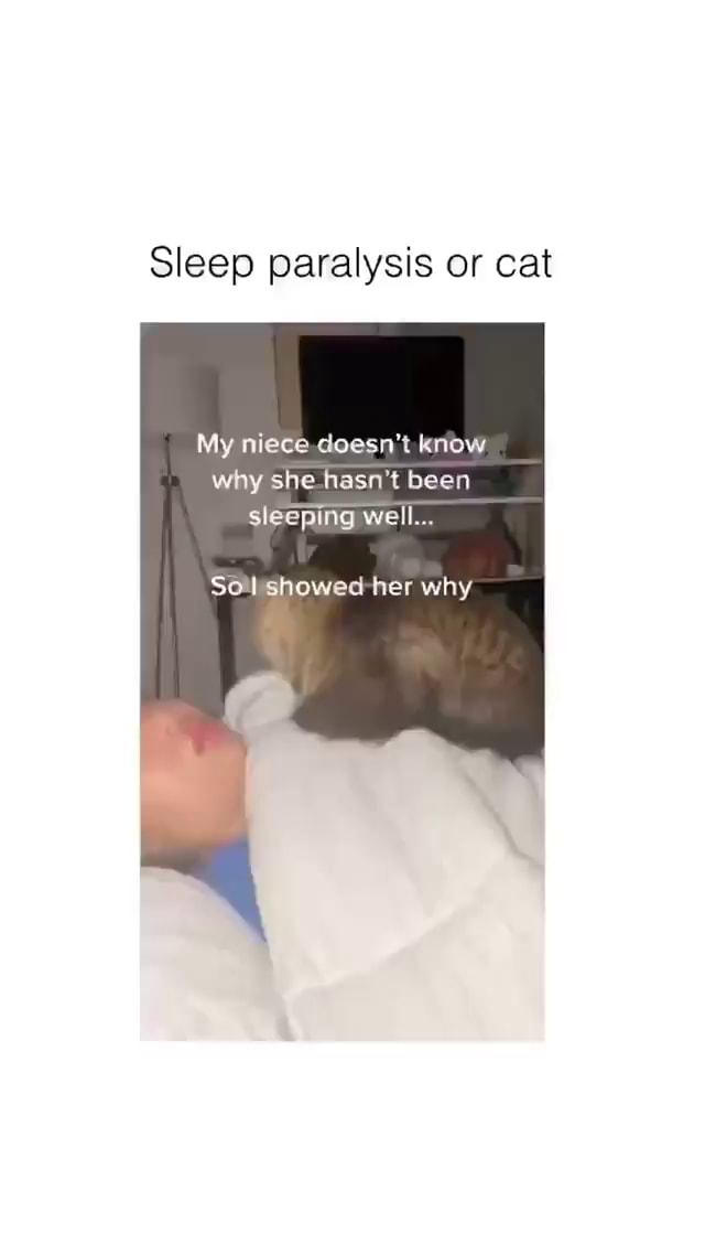 Sleep paralysis or cat My niece doesn't know why she hasn't been sleeping well... So showed her