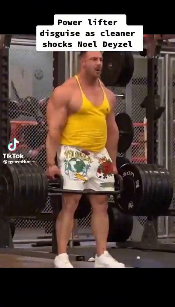 Power lifter disguise as cleaner shocks Noel Deyzel Tik - iFunny