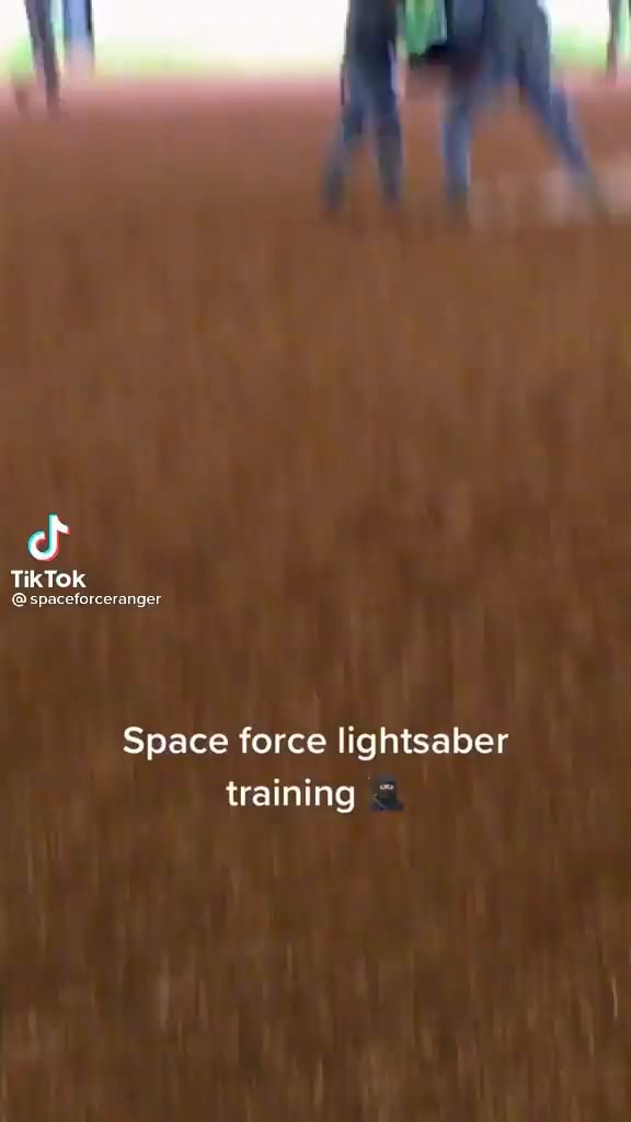 TikTok Space force lightsaber training )
