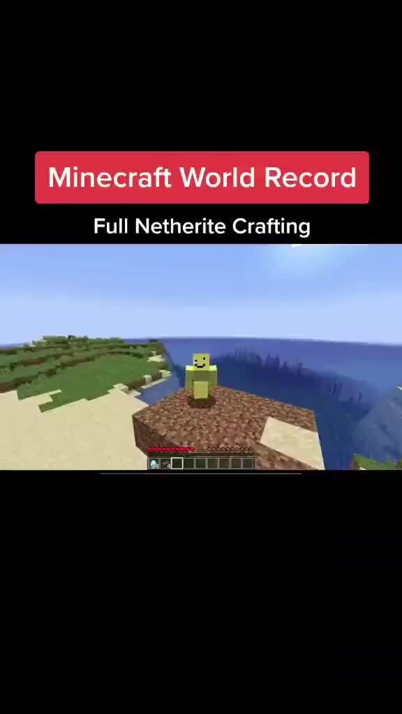 Minecraft World Record Full Netherite Crafting )
