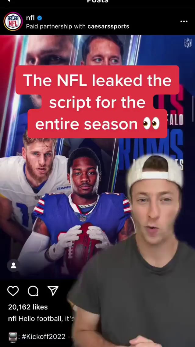 nfl Paid partnership with caesarssports The NEL leaked the script for the ire season 99 !!I! 9