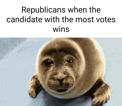 Republicans when the candidate with the most votes wins - iFunny