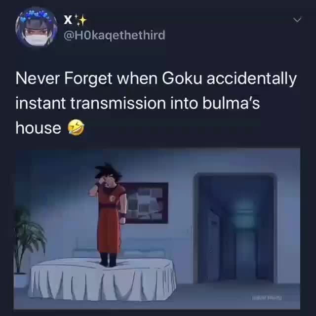 goku instant transmission into bulma