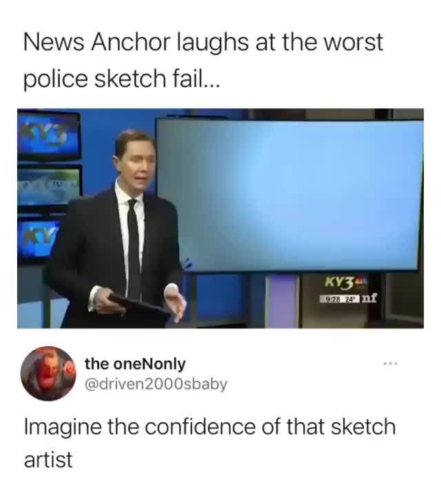 News Anchor laughs at the worst police sketch fail the oneNonly
