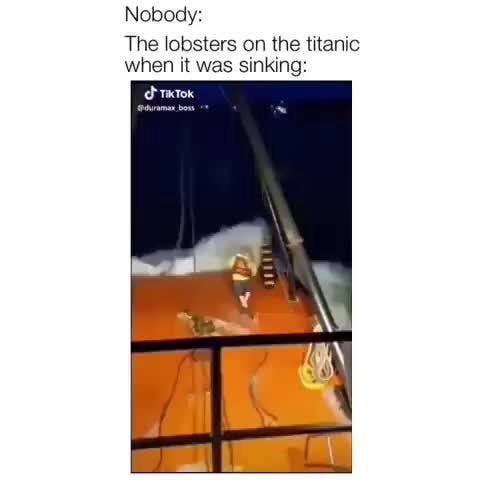 The lobsters loved the sinking of the titanic - The \obsxers on the manic  when it was sinking: - iFunny Brazil