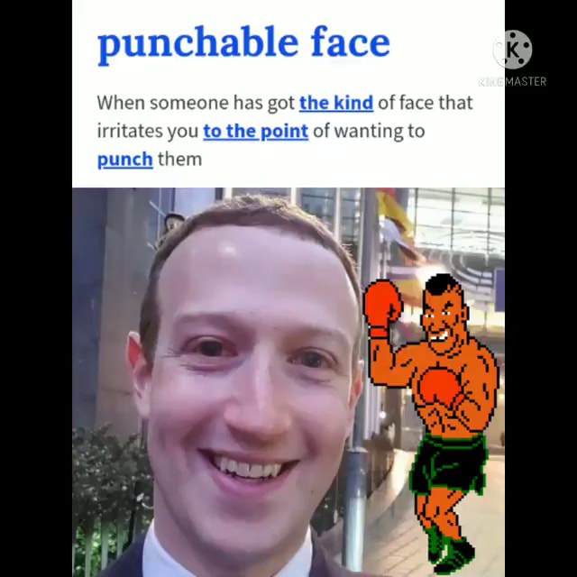 Zuckerberg's face just screams punch me punchable face When someone