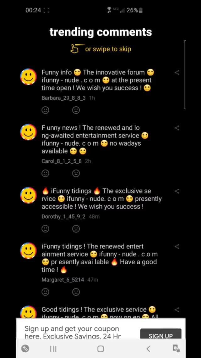 Trending comments or swipe to skip Funny info The innovative forum