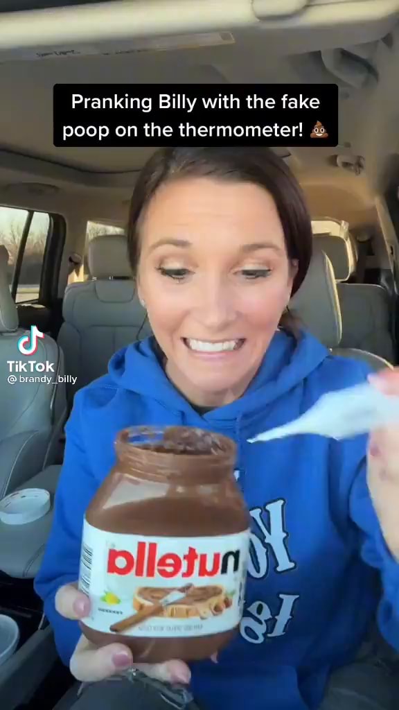 Pranking Billy with the fake poop on the thermometer! . cf TikTok