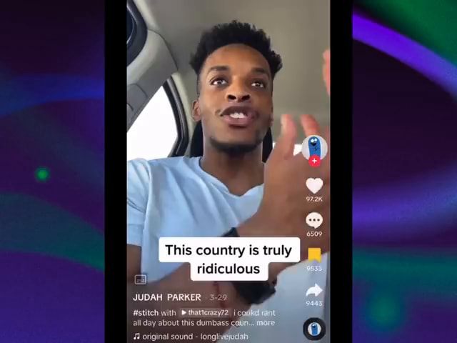 This country is truly ridiculous JUDAH PARKER fHstitch with all day ...