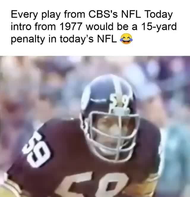 Every play from CBS's NFL Today intro from 1977 would be a 15-yard ...