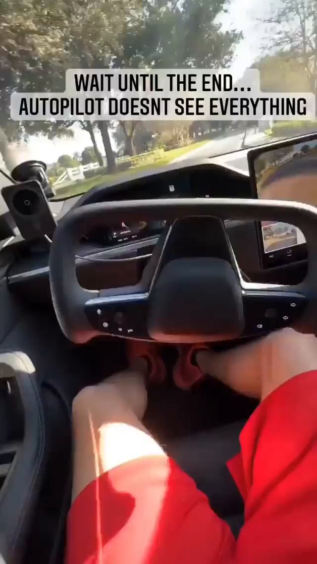 AUTOPILOT DOESNT SEE EVERYTHING iFunny