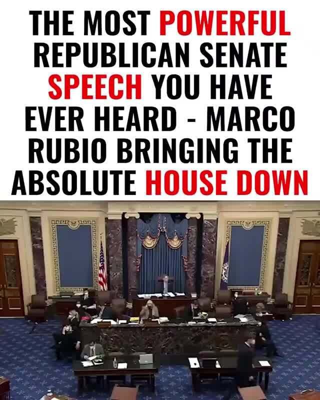 THE MOST POWERFUL REPUBLICAN SENATE SPEECH YOU HAVE EVER HEARD - MARCO ...