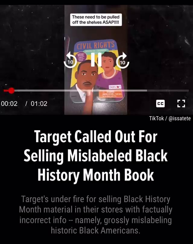 Target Called Out For Selling Mislabeled Black History Month Book