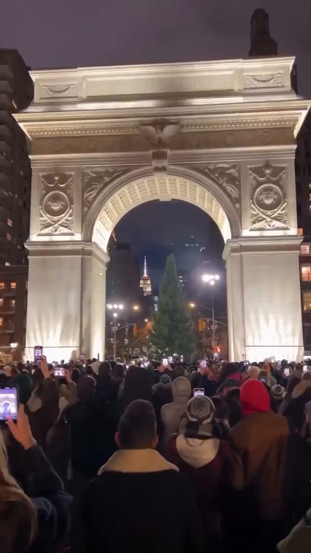 Tonight was the 99th Washington Square Park Christmas Tree Lighting in