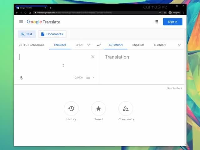 Google Translate DETECT LANGUAGE ENGLISH SPAN ESTONIAN ENGLISH SPANISH ...