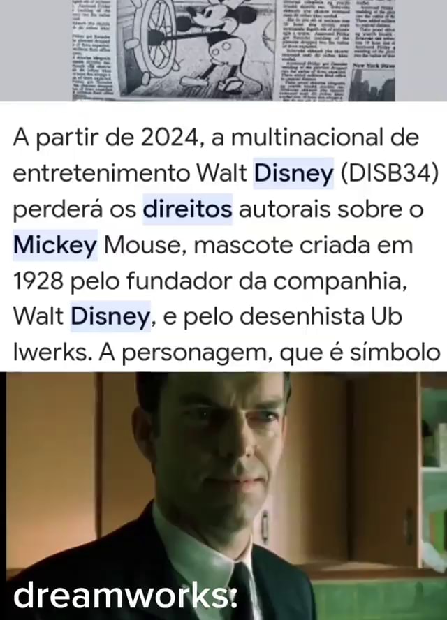 A Partir De 2024, A Multinacional De Entretenimento Walt Disney (DISB34 ...