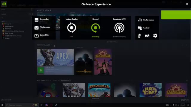 geforce experience instant replay turns off
