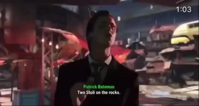 - Patrick Bateman Two Stoli On The Rocks. I Aey - IFunny