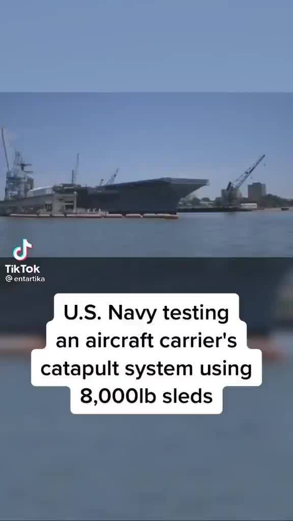 Tiktok @entartika U.s. Navy Testing An Aircraft Carrier's Catapult 