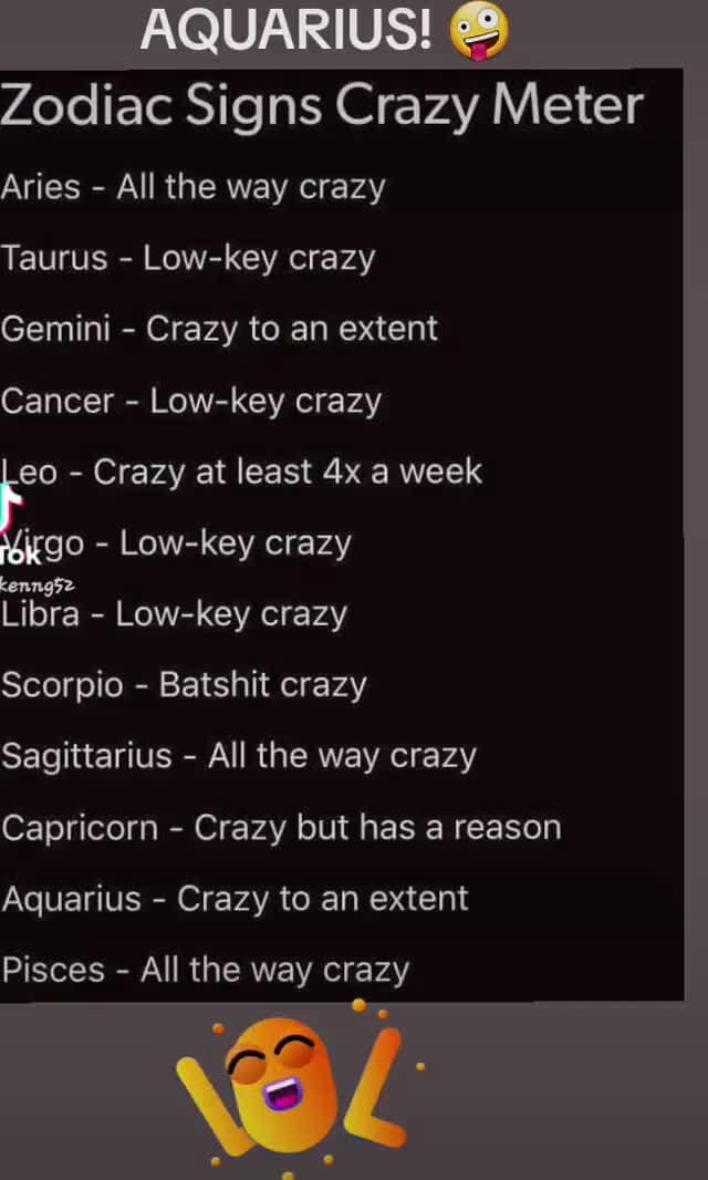 Humorous Meter Signs Zodiac signs that are crazy 60 photos - Astrologytoyou.com