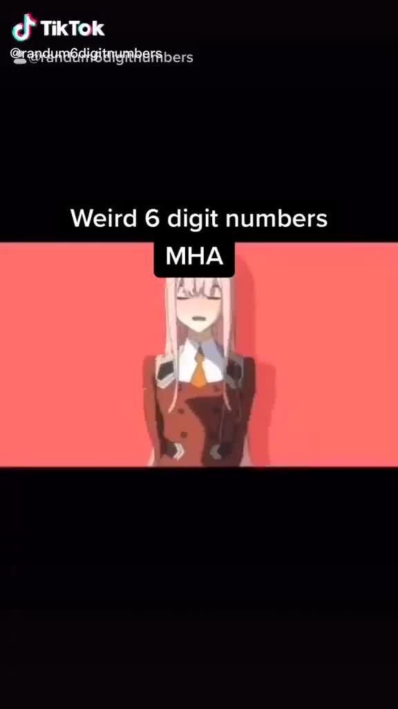 R} TikTok SrancanGdigitambers Weird 6 digit numbers MHA be - iFunny
