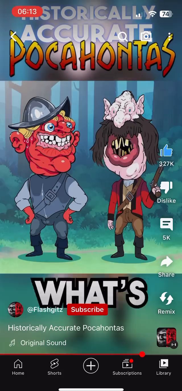 Historically Accurate Pocahontas Share Remix scriptions & Original Sound Home Shorts iFunny