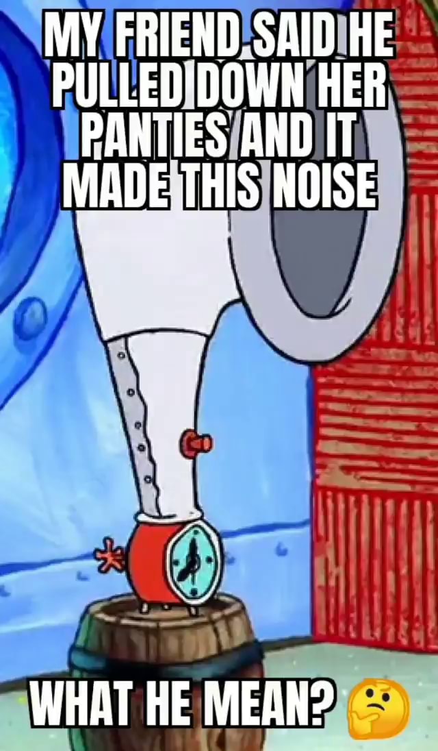 MY FRIEND SAID HE PULL HER PANTIES AND IT MADE THIS NOISE WHAT HE MEAN