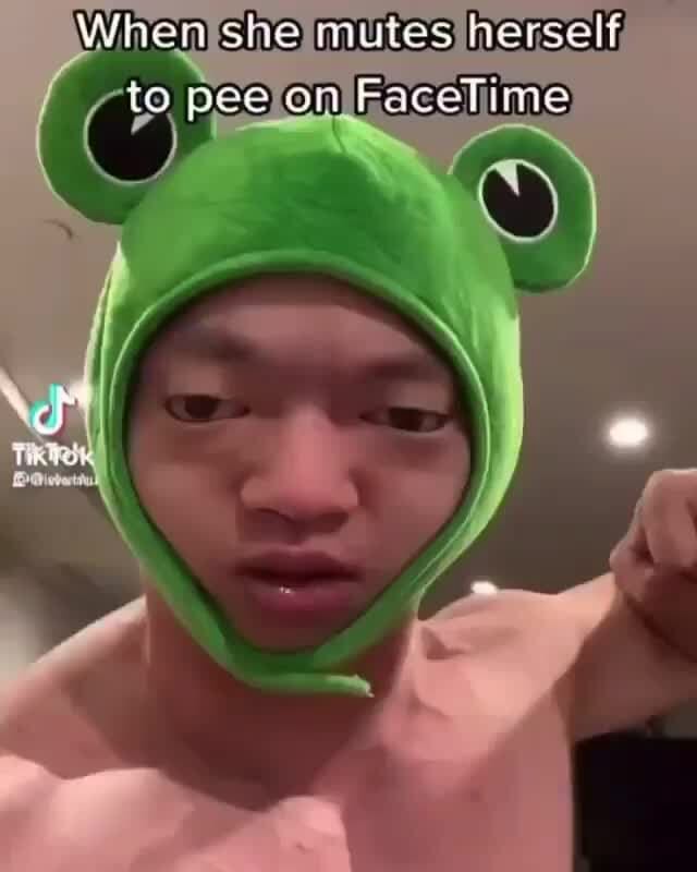 When she mutes herself ta pee on FaceTime iFunny