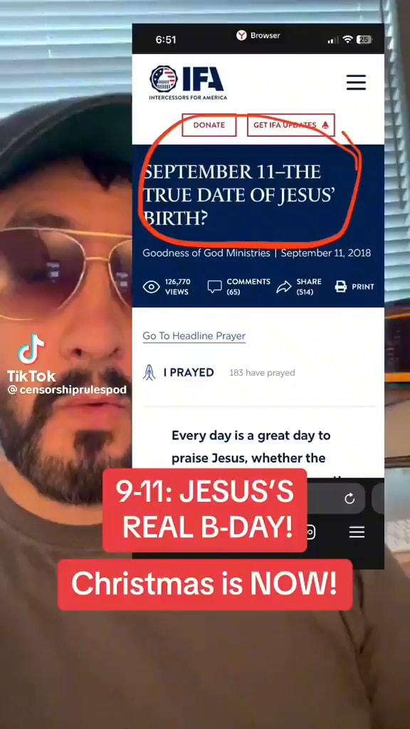 SEPTEMBER 11THE TRUE DATE OF JESUS' BIRTH? Goodness of God Ministries