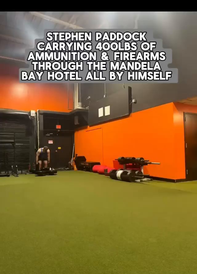 Stephen Paddock Rifle STEPHEN PADDOCK CARRYING 400LBS OF AMMUNITION & FIREARMS THROUGH THE ...