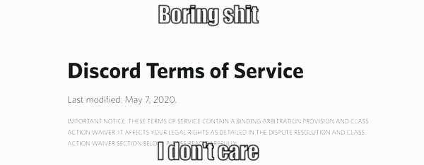 discord terms of service nsfw