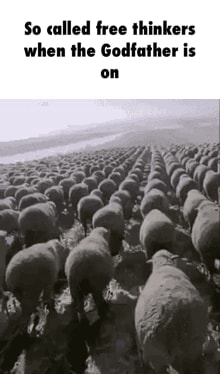 So called free thinkers when the Godfather is - iFunny
