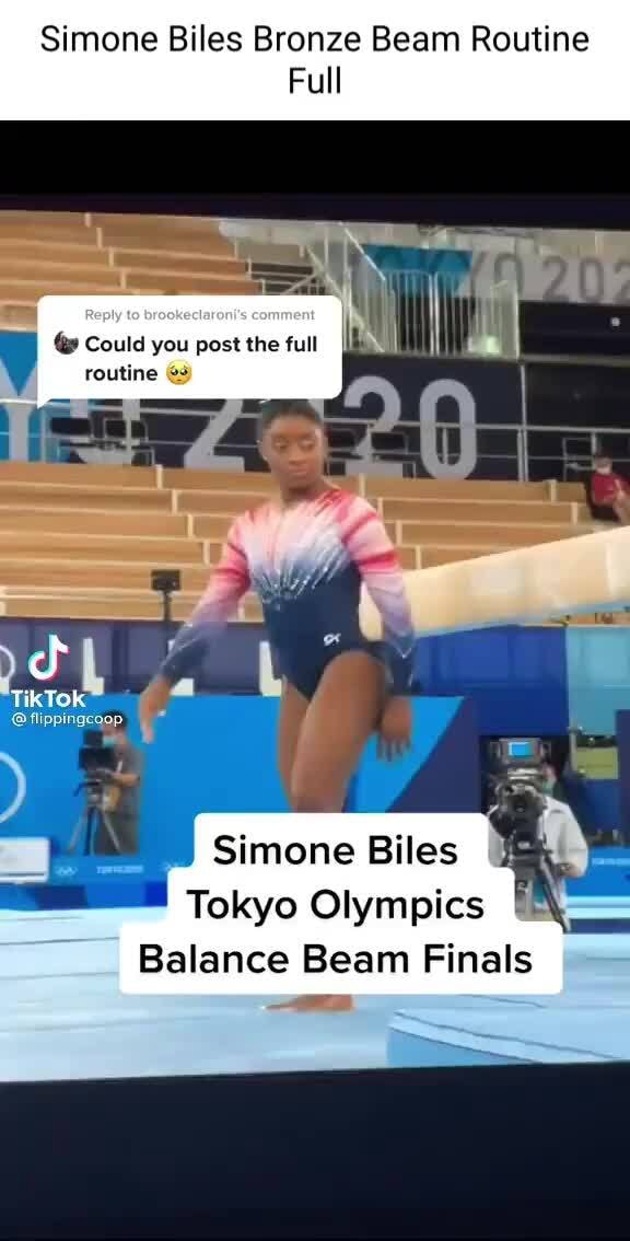 Simone Biles Bronze Beam Routine Full Could You Post The Full Routine