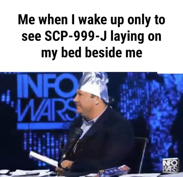 Me When I Wake Up Only To See Scp 999 J Laying On My Bed Beside Me