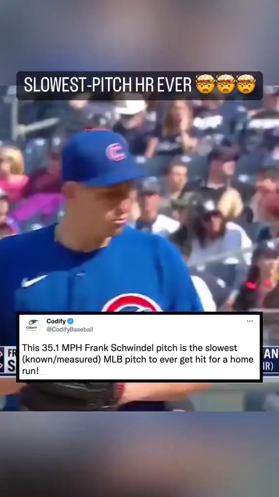 This 35.1 MPH Frank Schwindel pitch is the slowest SLOWESTPITCH HR