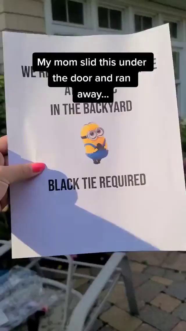 My mom slid this under the door and ran away... iFunny