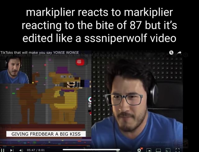 Markiplier reacts to markiplier reacting to the bite of 87 but it's ...