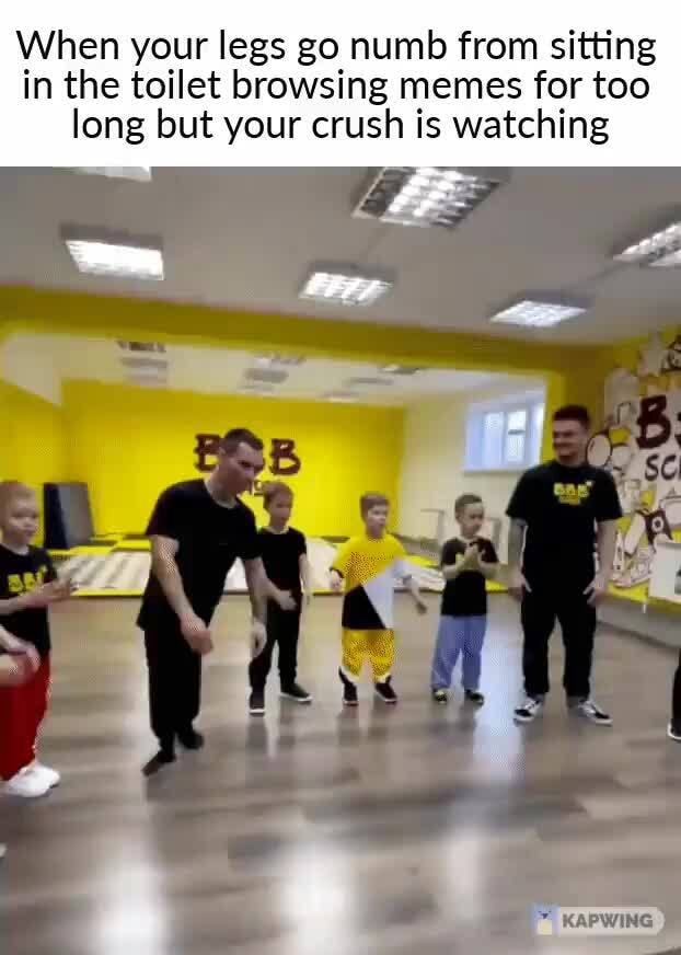 When your legs go numb from sitting in the toilet browsing memes for