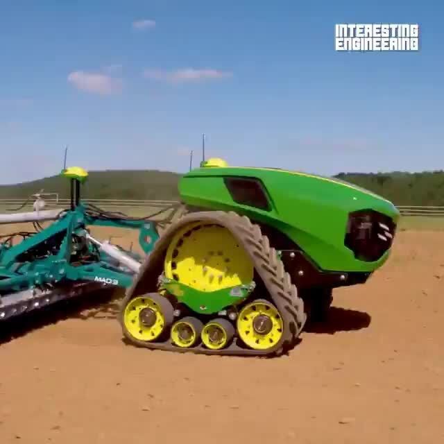 Autonomous electric tractor, with zero emissions, representing the ...