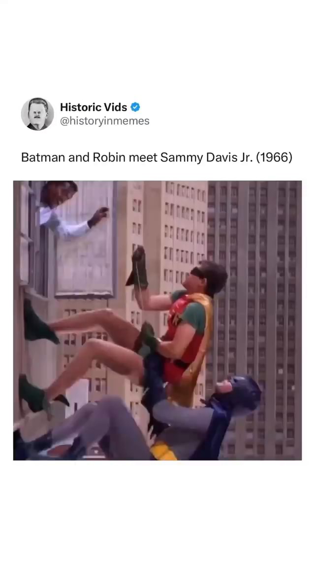 Turn your phone sideways to see how this scene was filmed - Batman and  Robin meet Sammy Davis Jr. (1966) - America's best pics and videos